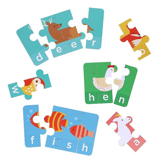 Petit Collage Moje pierwsze literowanie puzzle ze zwierzętami