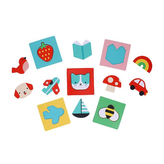 Petit Collage Sensoryczne puzzle Znajdź ulubiony przedmiot
