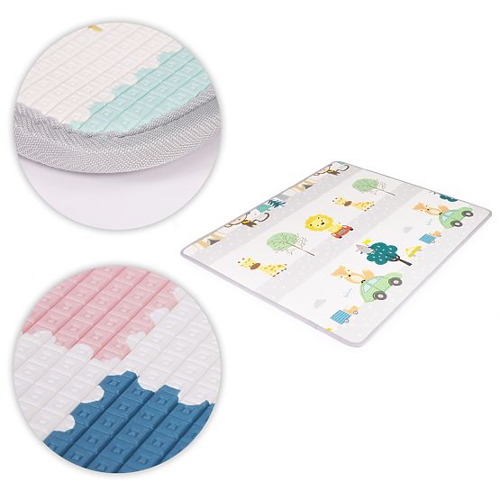 Piankowa edukacyjna dwustronna mata do rolowania z alfabetem ECOTOYS dla dzieci