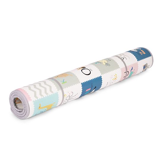 Piankowa edukacyjna dwustronna mata do rolowania z alfabetem ECOTOYS dla dzieci