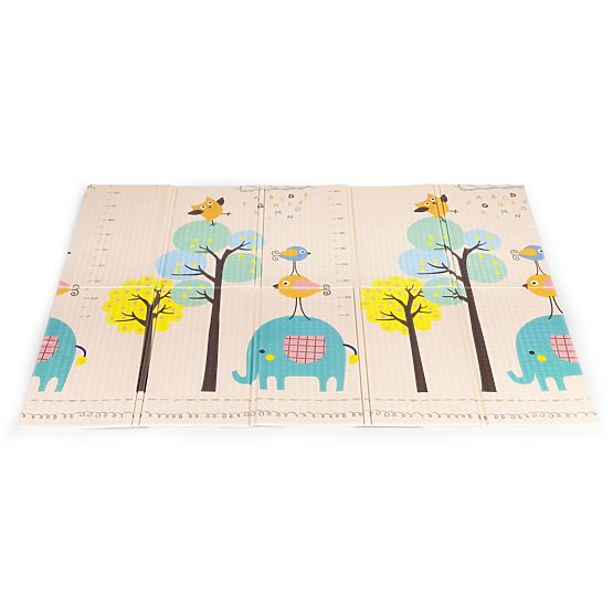 Piankowa mata dla dzieci 200x150 cm edukacyjna dwustronna składana miarka wzrostu alfabet ECOTOYS