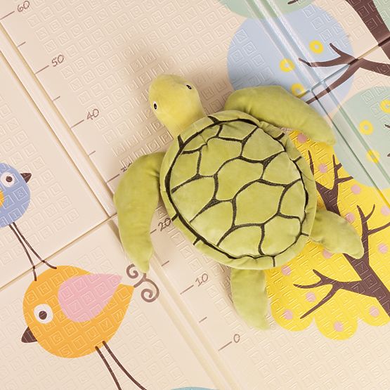 Piankowa mata dla dzieci 200x150 cm edukacyjna dwustronna składana miarka wzrostu alfabet ECOTOYS