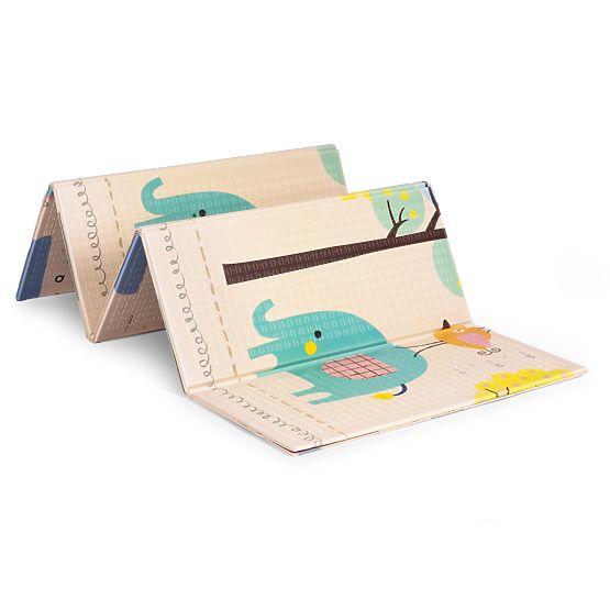 Piankowa mata dla dzieci 200x180 cm edukacyjna dwustronna składana miarka wzrostu alfabet ECOTOYS