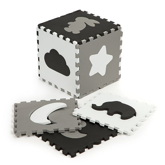 Piankowa mata z płotkiem puzzle suchy basen 25 sztuk ECOTOYS