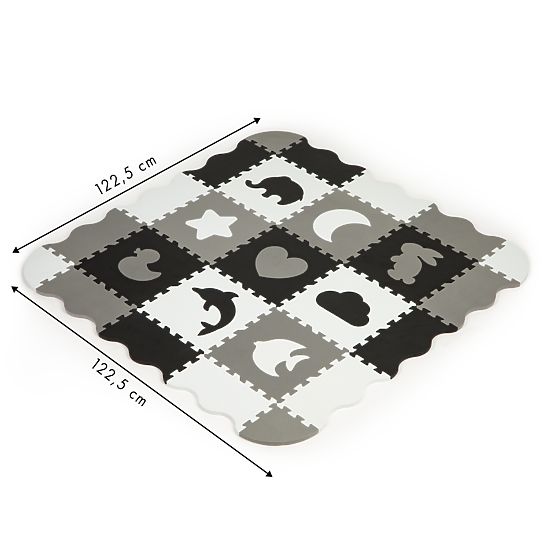 Piankowa mata z płotkiem puzzle suchy basen 25 sztuk ECOTOYS