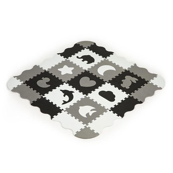 Piankowa mata z płotkiem puzzle suchy basen 25 sztuk ECOTOYS