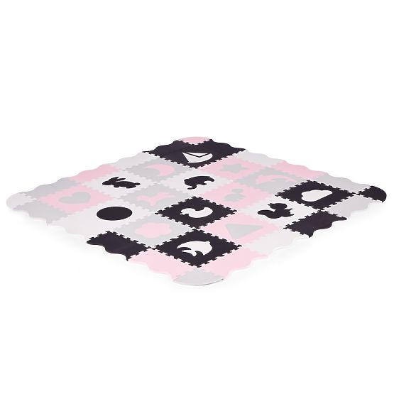 Piankowa mata z płotkiem puzzle suchy basen 36 elementów ECOTOYS