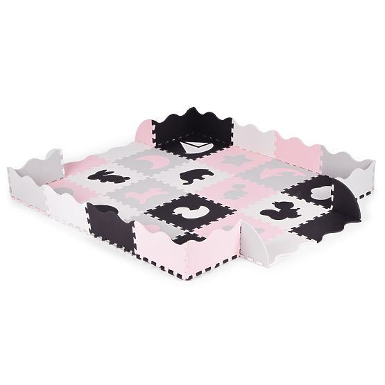 Piankowa mata z płotkiem puzzle suchy basen 36 elementów ECOTOYS