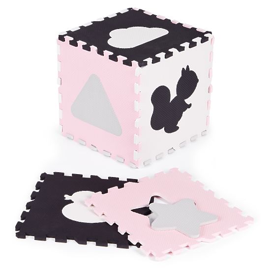 Piankowa mata z płotkiem puzzle suchy basen 36 elementów ECOTOYS