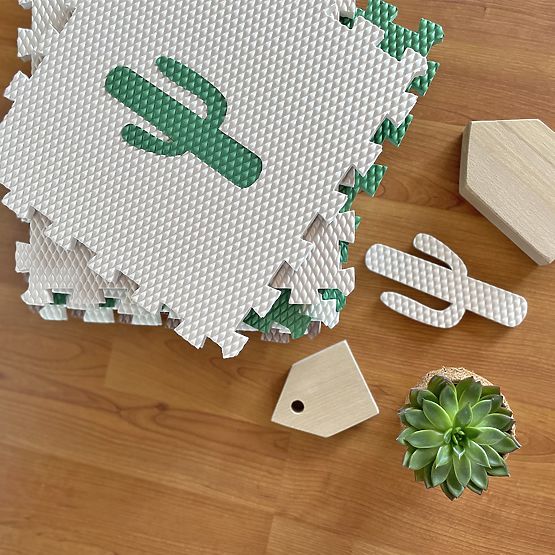 Piankowe puzzle 9 części - leniwiec i tęcza