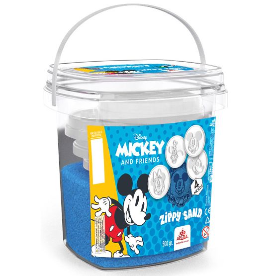 Piasek kinetyczny Mickey - niebieski + foremki