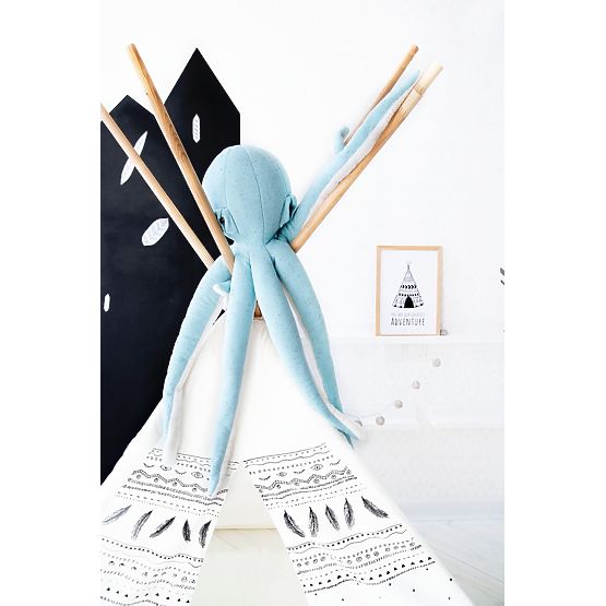 Pluszowa kałamarnica - niebieska