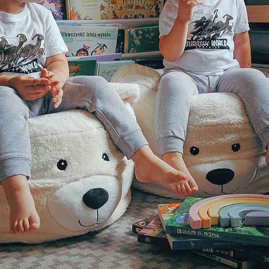 Pluszowy taboret - Niedźwiedź