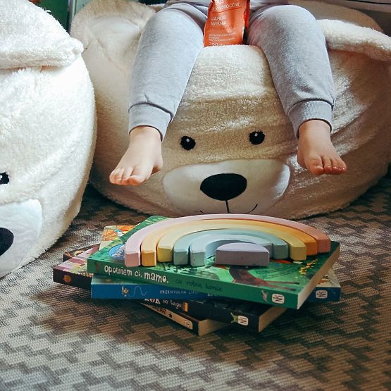 Pluszowy taboret - Niedźwiedź