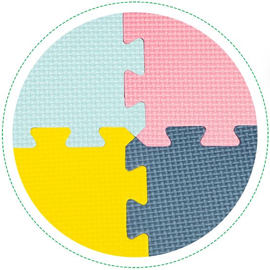 Mata piankowa - puzzle w pastelowych kolorach