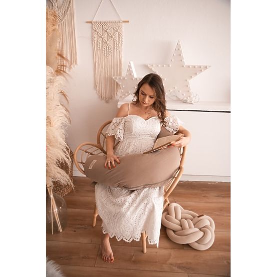 Poduszka MOON MUSLIN 260 cm - brązowa