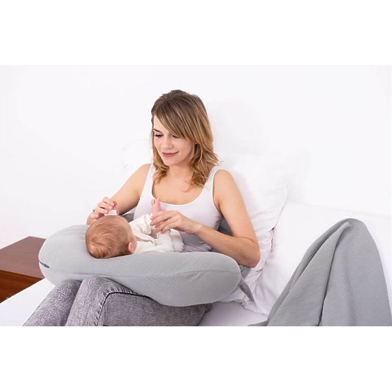 Poduszka MOON MUSLIN 260cm - szara