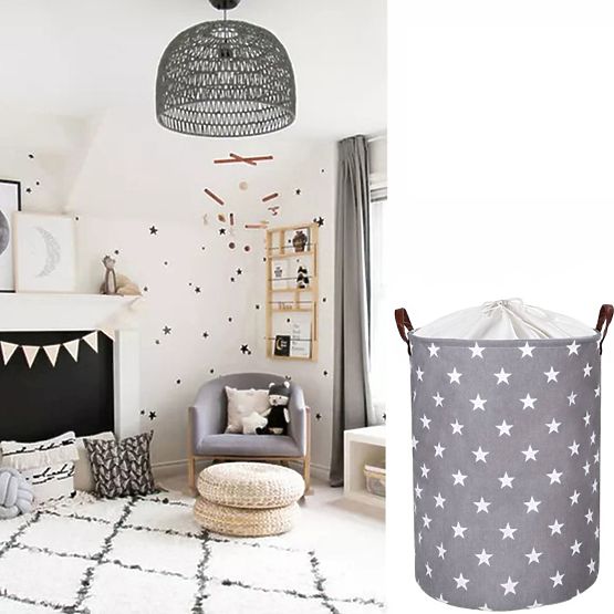 Kosz na zabawki - gwiazdki