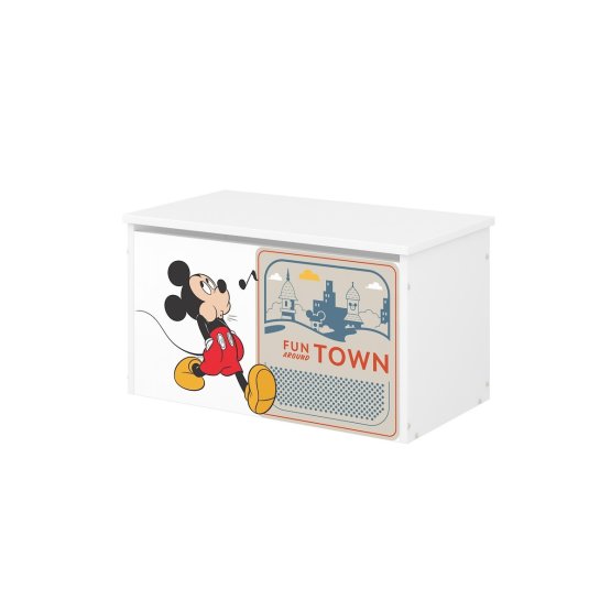Drewniana skrzynia na zabawki Disneya - Miki i przyjaciele