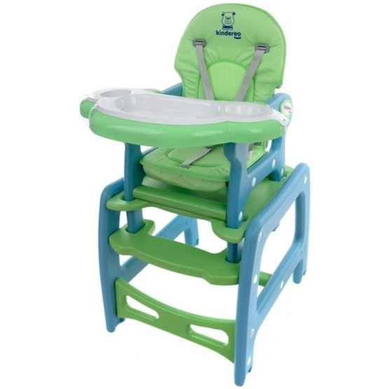 Dziecięca do jedzenia krzesło Hugo - zielono-niebieski