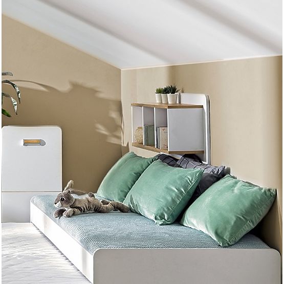 Półka wisząca L9 - biały / dąb Nash