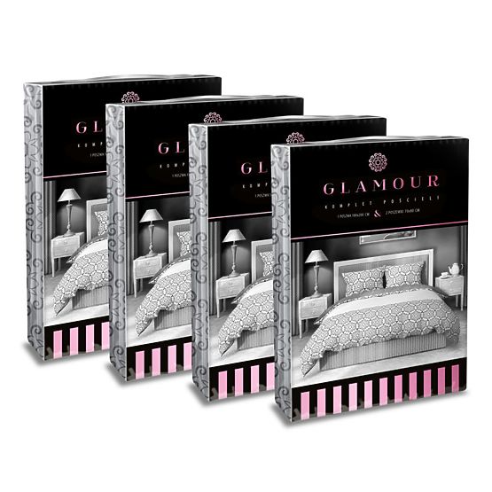 Pościel bawełniana Kwiaty Glamour 140x200cm + 70x90cm