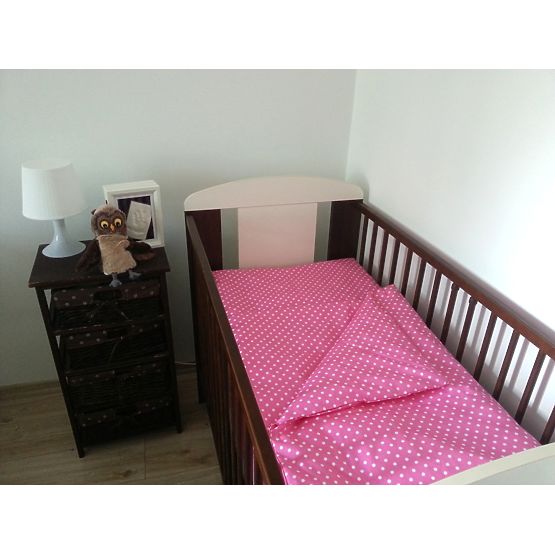 Pościel Kropki, różowa