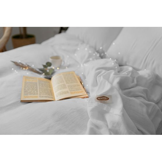 Pościel muślinowa 140x200 cm + 70x90 cm jasnoszara