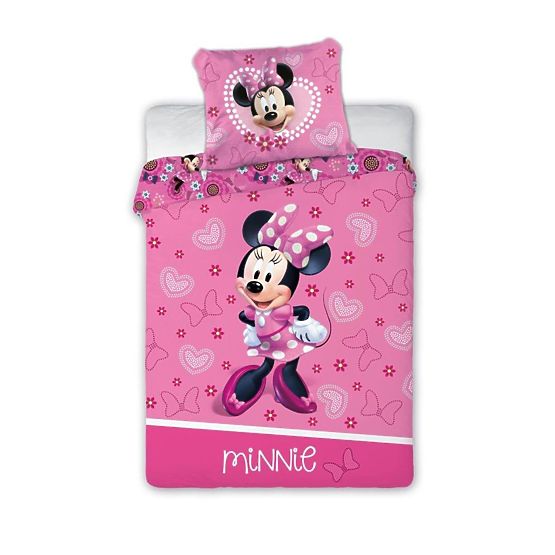 Pościel Myszka Minnie - Serduszka i kokardki