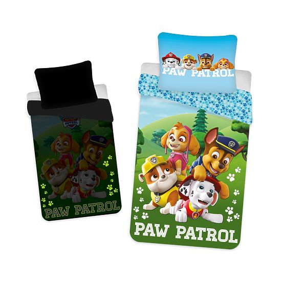 Pościel z efektem świetlnym Psi Patrol 140 x 200 cm + 70 x 90 cm