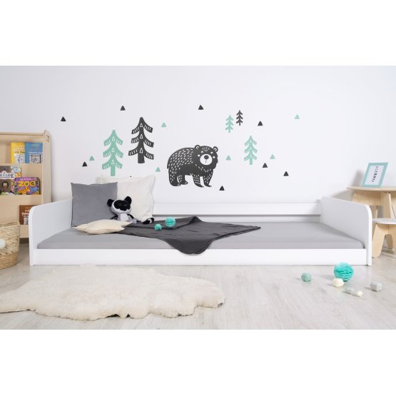 Łóżko drewniane Montessori Sia - białe