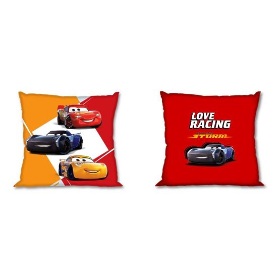 Poszewka na poduszkę 40x40 cm - Cars 3 - żółto-czerwona