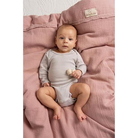 Prześcieradła muślinowe 135x100 + 40x60 różowe