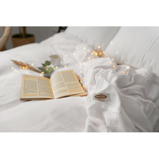 Pościel muślinowa 140x200 cm + 70x90 cm białe