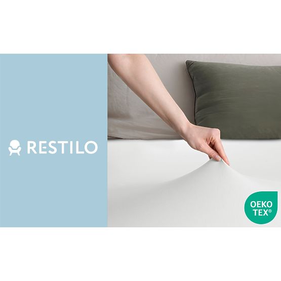 Prześcieradło AMBER kolor biały styl klasyczny materiał jersey 80-90x200 DecoKing