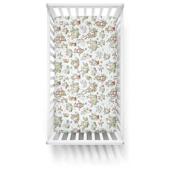 Prześcieradło dziecięce - zwierzęta w zaroślach