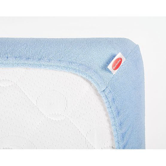 Prześcieradło frotte 140x70 cm - jasnoniebieskie