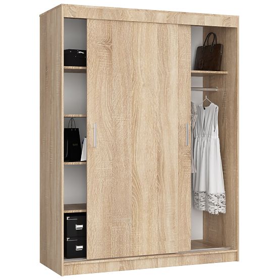 PRZESUWNA SZAFA 150 cm CLP MONO DĄB SONOMA