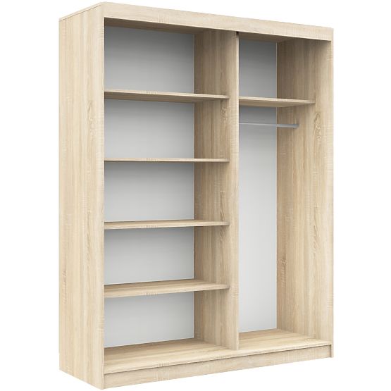 PRZESUWNA SZAFA 150cm CLP SONOMA / BIAŁA