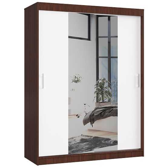 PRZESUWNA SZAFA 150cm CLP WENGE / BIAŁA
