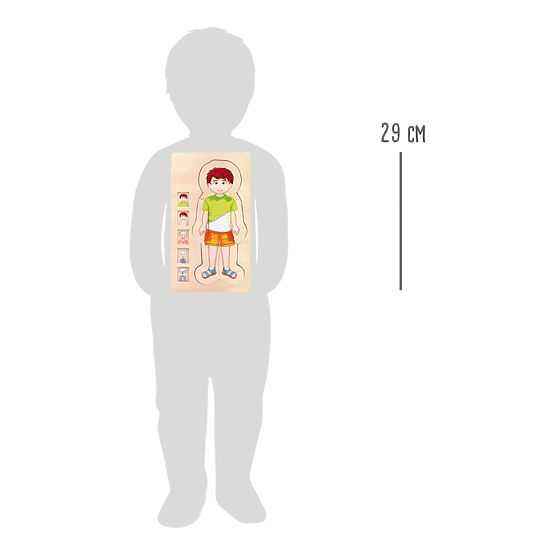 Puzzle drewniane z małą stopą Anatomia Tim
