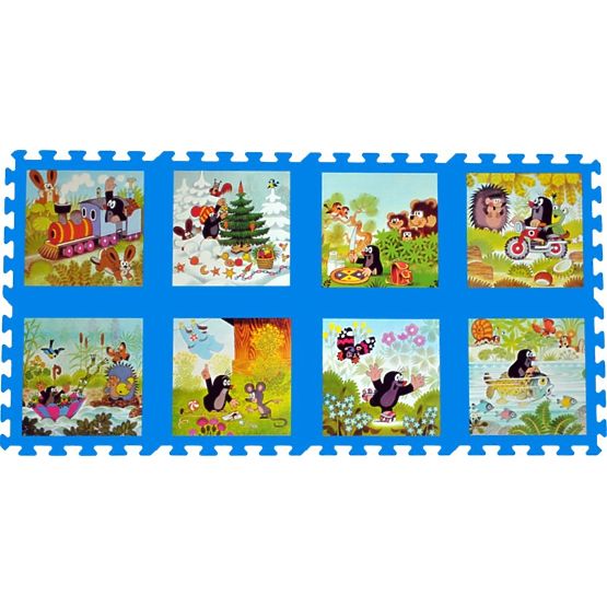 Puzzle piankowe Krecik - niebieskie