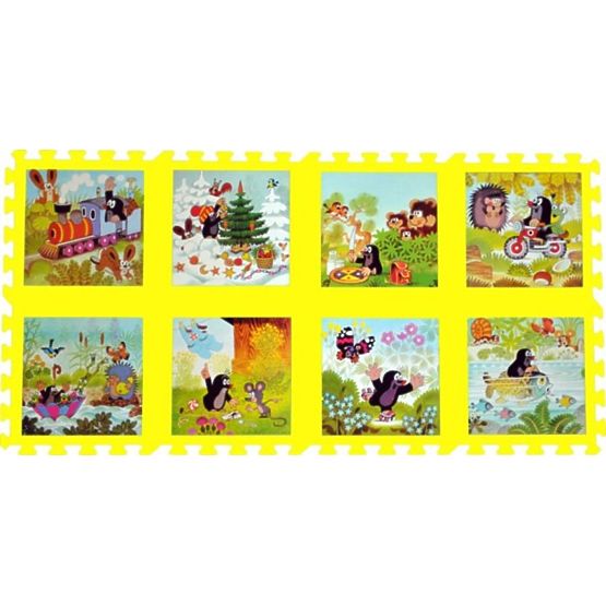 Puzzle piankowe Krecik - żółte