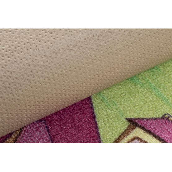 REBEL ROADS DYWAN Candy Town 27 antypoślizgowy dla dzieci - różowy / zielony