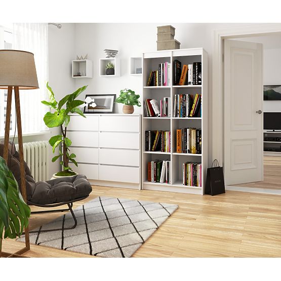 REGAŁ BIUROWY R 80 cm CLP 8 PÓŁEK BIAŁY