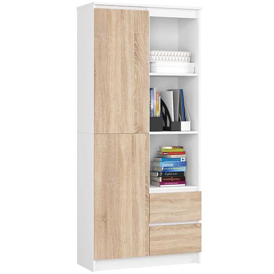 REGAŁ BIUROWY R 80 cm CLP R11 PK BIAŁY / SONOMA