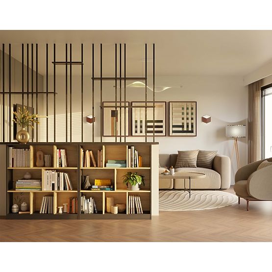 Regał Fiesta 8P ANTRACYT DĄB ARTISAN