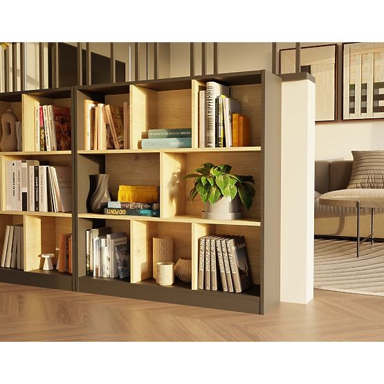 Regał Fiesta 8P ANTRACYT DĄB ARTISAN