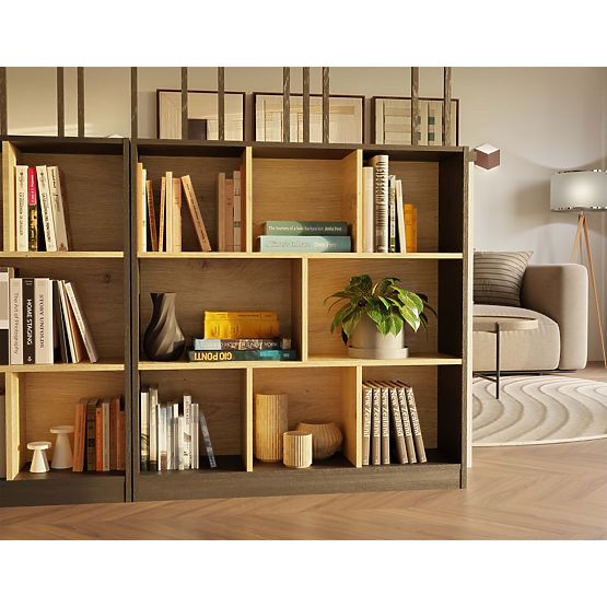 Regał Fiesta 8P ANTRACYT DĄB ARTISAN