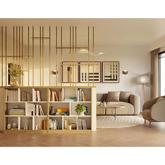 Regał Fiesta 8P DĄB ARTISAN / BIEL